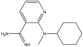 2-[cyclohexyl(methyl)amino]pyridine-3-carboximidamide Struktur