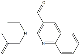 2-[ethyl(2-methylprop-2-en-1-yl)amino]quinoline-3-carbaldehyde Struktur