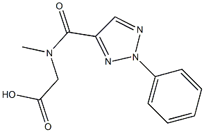 2-[N-methyl(2-phenyl-2H-1,2,3-triazol-4-yl)formamido]acetic acid Struktur