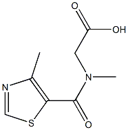 2-[N-methyl(4-methyl-1,3-thiazol-5-yl)formamido]acetic acid Struktur