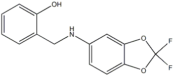 2-{[(2,2-difluoro-2H-1,3-benzodioxol-5-yl)amino]methyl}phenol Struktur