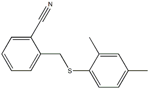 2-{[(2,4-dimethylphenyl)sulfanyl]methyl}benzonitrile Struktur