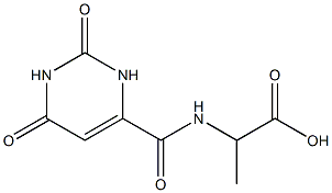 2-{[(2,6-dioxo-1,2,3,6-tetrahydropyrimidin-4-yl)carbonyl]amino}propanoic acid Struktur