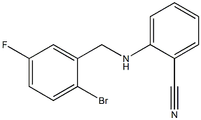 2-{[(2-bromo-5-fluorophenyl)methyl]amino}benzonitrile Struktur