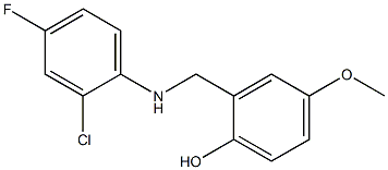 2-{[(2-chloro-4-fluorophenyl)amino]methyl}-4-methoxyphenol Struktur