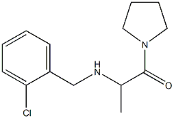 2-{[(2-chlorophenyl)methyl]amino}-1-(pyrrolidin-1-yl)propan-1-one Struktur