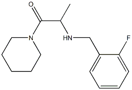 2-{[(2-fluorophenyl)methyl]amino}-1-(piperidin-1-yl)propan-1-one Struktur