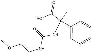 2-{[(2-methoxyethyl)carbamoyl]amino}-2-phenylpropanoic acid Struktur