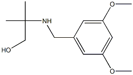 2-{[(3,5-dimethoxyphenyl)methyl]amino}-2-methylpropan-1-ol Struktur