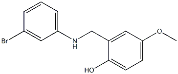 2-{[(3-bromophenyl)amino]methyl}-4-methoxyphenol Struktur