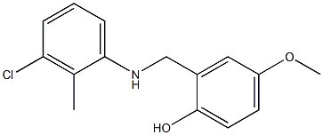 2-{[(3-chloro-2-methylphenyl)amino]methyl}-4-methoxyphenol Struktur