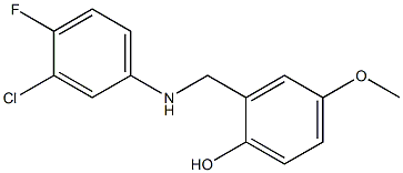 2-{[(3-chloro-4-fluorophenyl)amino]methyl}-4-methoxyphenol Struktur