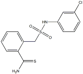 2-{[(3-chlorophenyl)sulfamoyl]methyl}benzene-1-carbothioamide Struktur