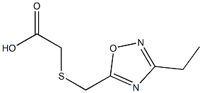 2-{[(3-ethyl-1,2,4-oxadiazol-5-yl)methyl]sulfanyl}acetic acid Struktur