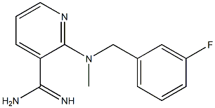 2-{[(3-fluorophenyl)methyl](methyl)amino}pyridine-3-carboximidamide Struktur