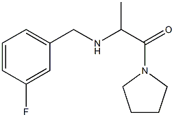 2-{[(3-fluorophenyl)methyl]amino}-1-(pyrrolidin-1-yl)propan-1-one Struktur