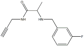 2-{[(3-fluorophenyl)methyl]amino}-N-(prop-2-yn-1-yl)propanamide Struktur