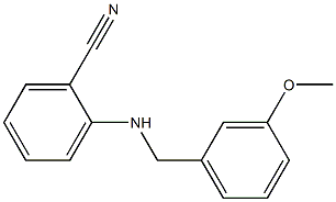 2-{[(3-methoxyphenyl)methyl]amino}benzonitrile Struktur