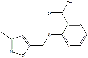 2-{[(3-methyl-1,2-oxazol-5-yl)methyl]sulfanyl}pyridine-3-carboxylic acid Struktur