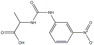 2-{[(3-nitrophenyl)carbamoyl]amino}propanoic acid Struktur