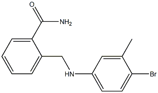 2-{[(4-bromo-3-methylphenyl)amino]methyl}benzamide Struktur