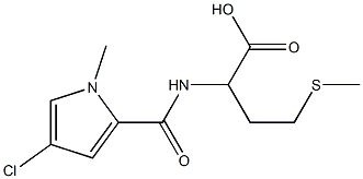 2-{[(4-chloro-1-methyl-1H-pyrrol-2-yl)carbonyl]amino}-4-(methylthio)butanoic acid Struktur