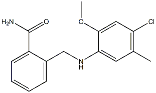 2-{[(4-chloro-2-methoxy-5-methylphenyl)amino]methyl}benzamide Struktur