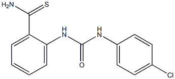 2-{[(4-chlorophenyl)carbamoyl]amino}benzene-1-carbothioamide Struktur