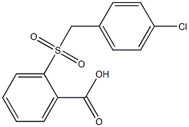 2-{[(4-chlorophenyl)methane]sulfonyl}benzoic acid Struktur