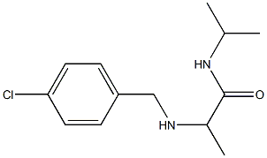 2-{[(4-chlorophenyl)methyl]amino}-N-(propan-2-yl)propanamide Struktur