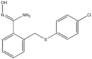 2-{[(4-chlorophenyl)sulfanyl]methyl}-N'-hydroxybenzene-1-carboximidamide Struktur