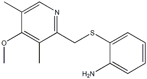 2-{[(4-methoxy-3,5-dimethylpyridin-2-yl)methyl]sulfanyl}aniline Struktur