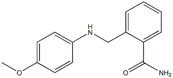 2-{[(4-methoxyphenyl)amino]methyl}benzamide Struktur