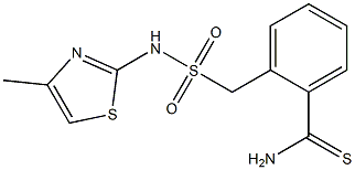 2-{[(4-methyl-1,3-thiazol-2-yl)sulfamoyl]methyl}benzene-1-carbothioamide Struktur