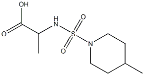 2-{[(4-methylpiperidine-1-)sulfonyl]amino}propanoic acid Struktur