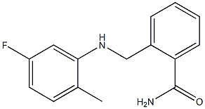 2-{[(5-fluoro-2-methylphenyl)amino]methyl}benzamide Struktur