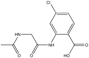 2-{[(acetylamino)acetyl]amino}-4-chlorobenzoic acid Struktur