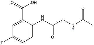 2-{[(acetylamino)acetyl]amino}-5-fluorobenzoic acid Struktur