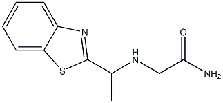 2-{[1-(1,3-benzothiazol-2-yl)ethyl]amino}acetamide Struktur