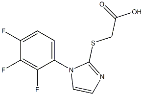 2-{[1-(2,3,4-trifluorophenyl)-1H-imidazol-2-yl]sulfanyl}acetic acid Struktur