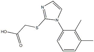 2-{[1-(2,3-dimethylphenyl)-1H-imidazol-2-yl]sulfanyl}acetic acid Struktur