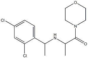 2-{[1-(2,4-dichlorophenyl)ethyl]amino}-1-(morpholin-4-yl)propan-1-one Struktur