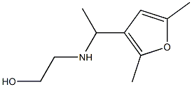 2-{[1-(2,5-dimethylfuran-3-yl)ethyl]amino}ethan-1-ol Struktur