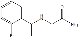 2-{[1-(2-bromophenyl)ethyl]amino}acetamide Struktur