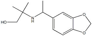 2-{[1-(2H-1,3-benzodioxol-5-yl)ethyl]amino}-2-methylpropan-1-ol Struktur