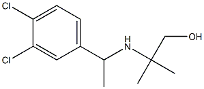 2-{[1-(3,4-dichlorophenyl)ethyl]amino}-2-methylpropan-1-ol Struktur