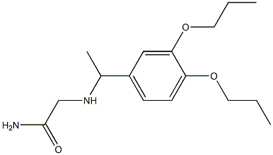 2-{[1-(3,4-dipropoxyphenyl)ethyl]amino}acetamide Struktur