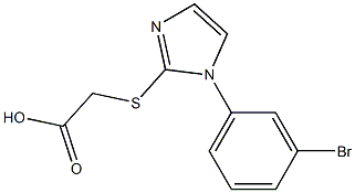 2-{[1-(3-bromophenyl)-1H-imidazol-2-yl]sulfanyl}acetic acid Struktur