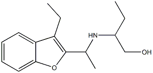 2-{[1-(3-ethyl-1-benzofuran-2-yl)ethyl]amino}butan-1-ol Struktur