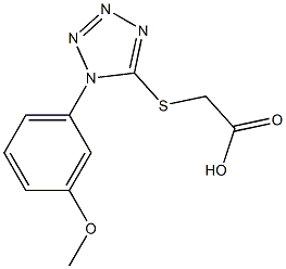 2-{[1-(3-methoxyphenyl)-1H-1,2,3,4-tetrazol-5-yl]sulfanyl}acetic acid Struktur